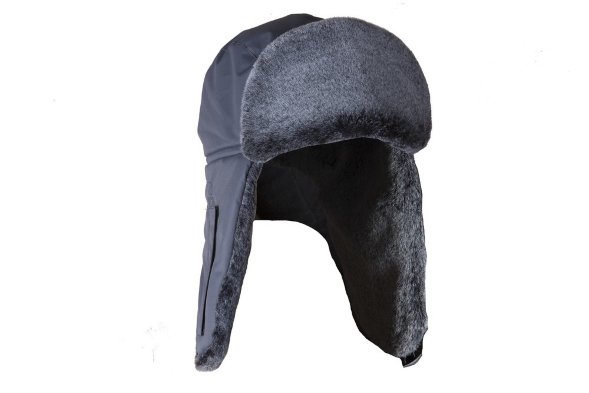 Шапка Huntsman ушанка Егерь Мутон Серый тк. Breathable Р-р 58-60