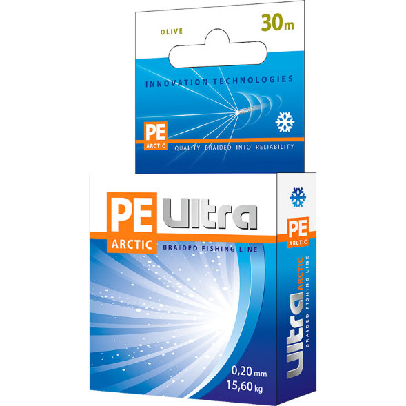 Леска-шнур Aqua Pe Ultra Arctic 30м*0.16мм оливковая