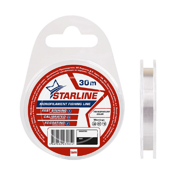 Леска IAM STARLINE 30m Прозрачный d0.181