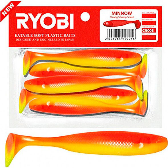 Риппер Ryobi MINNOW 93mm, цвет CN008 jungle cock, 5шт