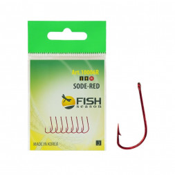 Крючок FISH SEASON Sode-ring №2 Red 10шт 10006-R02F