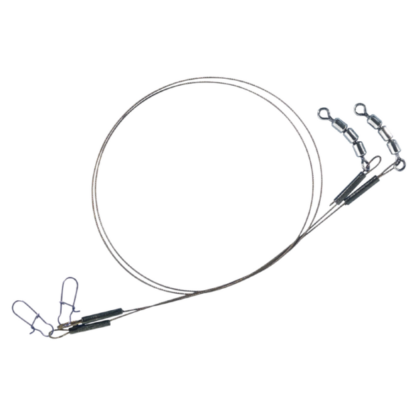 Поводок Balzer 7*7 Niroflex 35 см 13 кг с тройным вертлюгом уп.2 шт