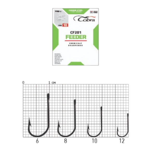 Крючки Cobra FEEDER CLASSIC сер. CF201 разм. 010 10шт