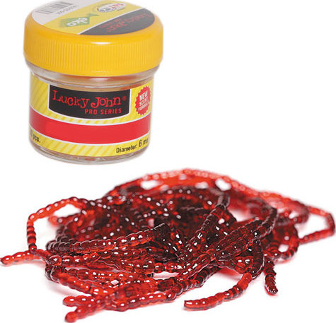 Насадки искусст. Lucky John съедоб. Pro Series EXTRA BLOOD WORM XL мотыль 160шт.